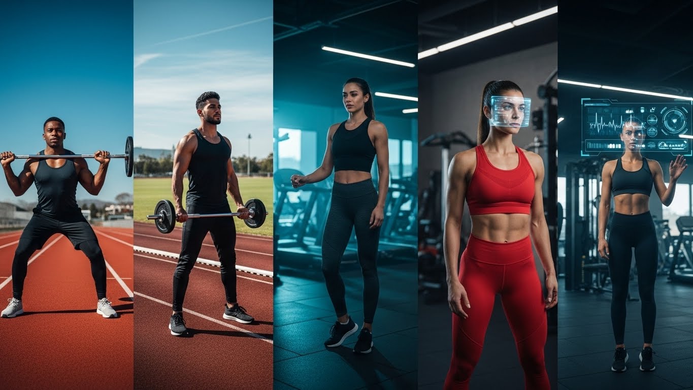 Banner de personas fitness